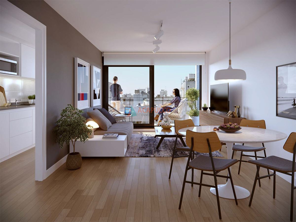Apartamento Ref.1072 - Venta monoambiente a estrenar Pocitos