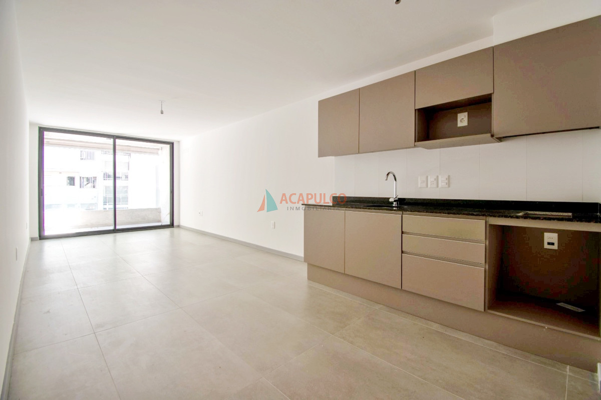 Apartamento Ref.1051 - Venta apartamento 1 dormitorio, parrillero y garaje en Pocitos a ESTRENAR 