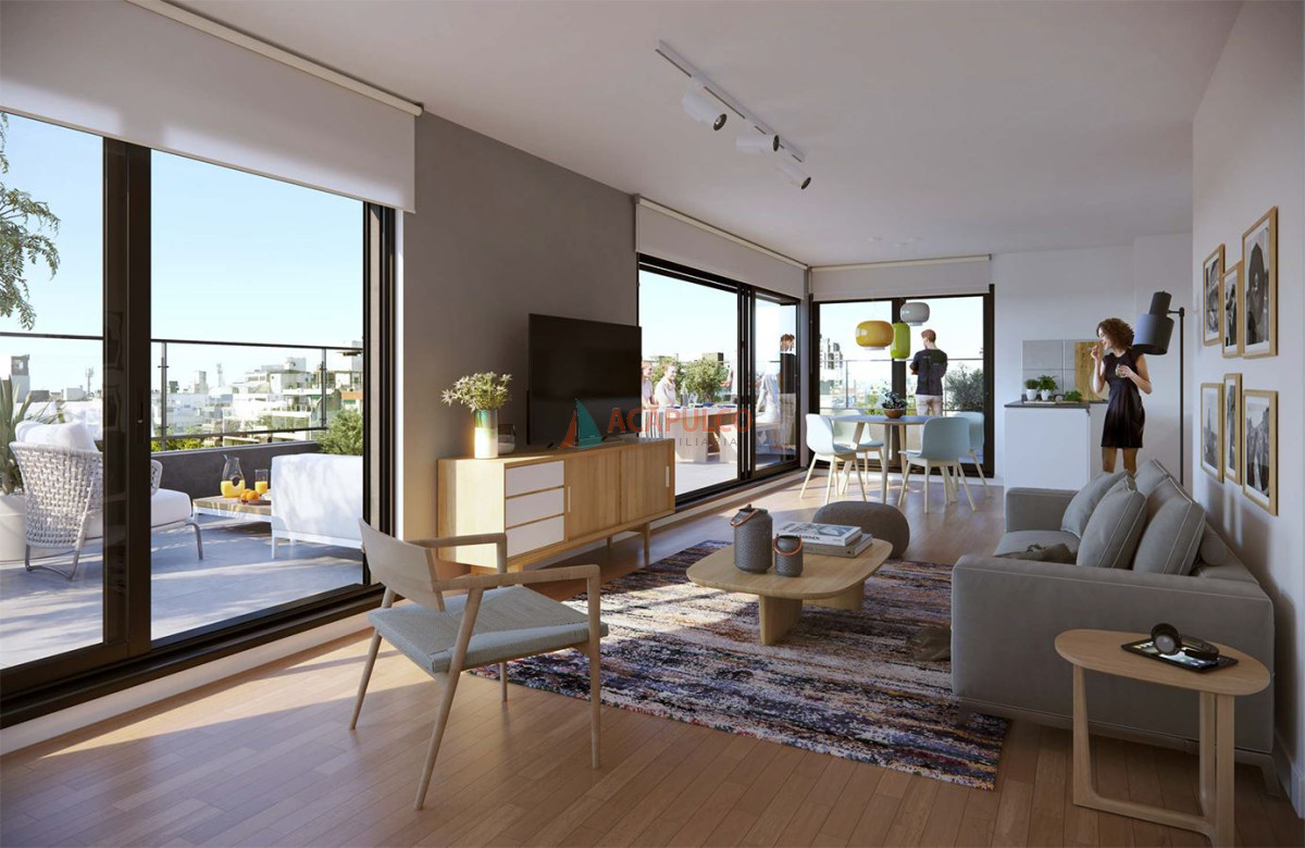 Apartamento Ref.1072 - Venta monoambiente a estrenar Pocitos