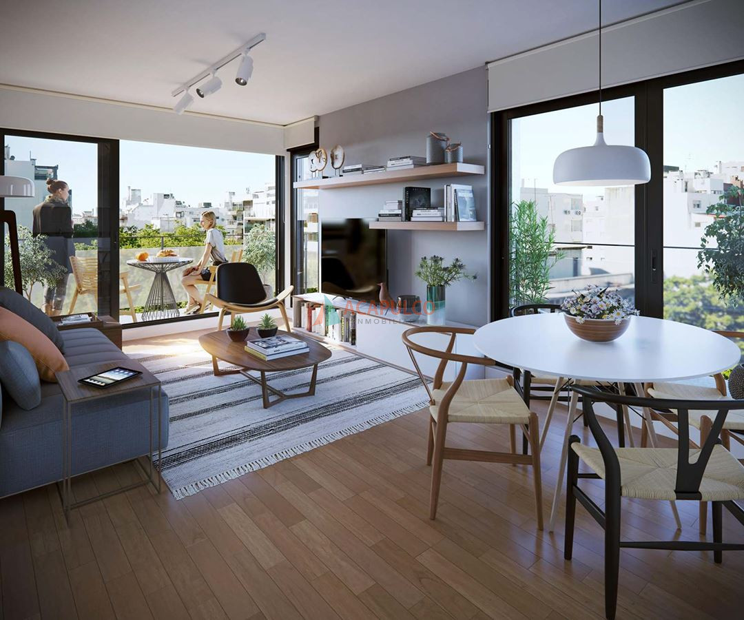 Apartamento Ref.1072 - Venta monoambiente a estrenar Pocitos