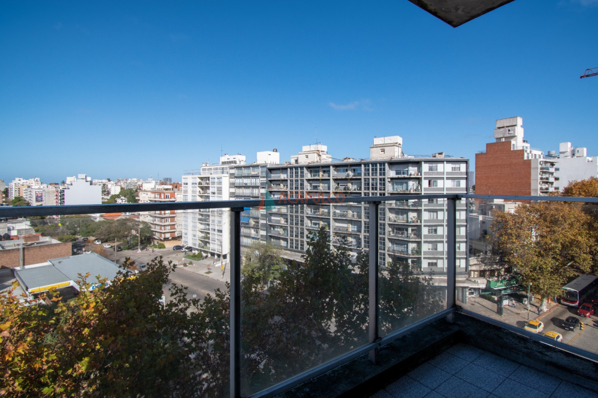 Apartamento Ref.1078/Alquiler-apartamento-1-dormitorio-terraza-Pocitos - Alquiler apartamento 1 dormitorio terraza Pocitos