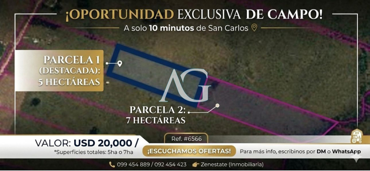 Chacra ID.296 - CAMPO EN VENTA EN SAN CARLOS