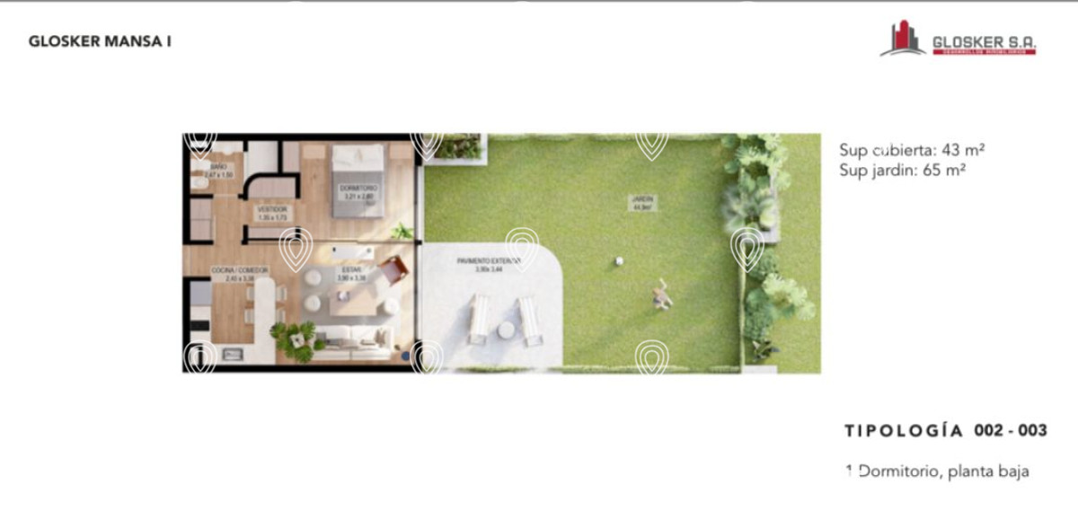 Apartamento en venta en Punta del este 1 dorm. planta baja con jardín propio - ZEN4737A