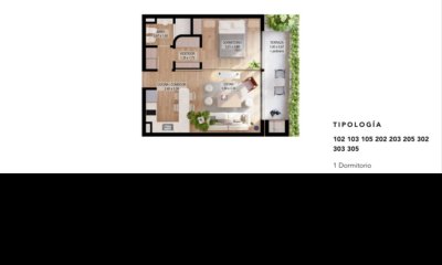 Venta de Apto 1 dorm. con terraza y parrillero en Punta del Este