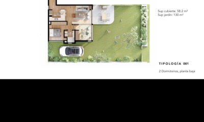 Apartamento en venta en Punta del este 2 dorm. planta baja con amplio jardín