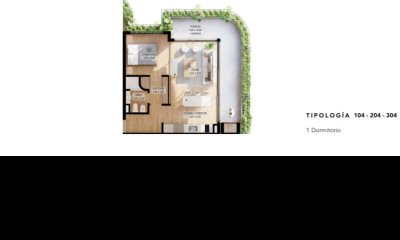 Apartamento en venta en Punta del este 1 dorm. esquinero con terraza y parrillero