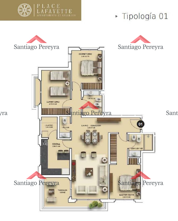 Apartamento ID.14464 - Apartamento en Roosevelt, 3 dormitorios *