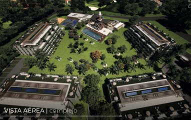 Venta de apartamentos de lujo en Barrio Privado, excelente ubicación, de 1,2,3 dormitorios, con gran parque.