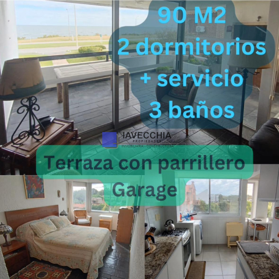 alquiler apartamento de 2 dormitorios y dependencia de servicio en la mansa frente al mar - IAV50264A