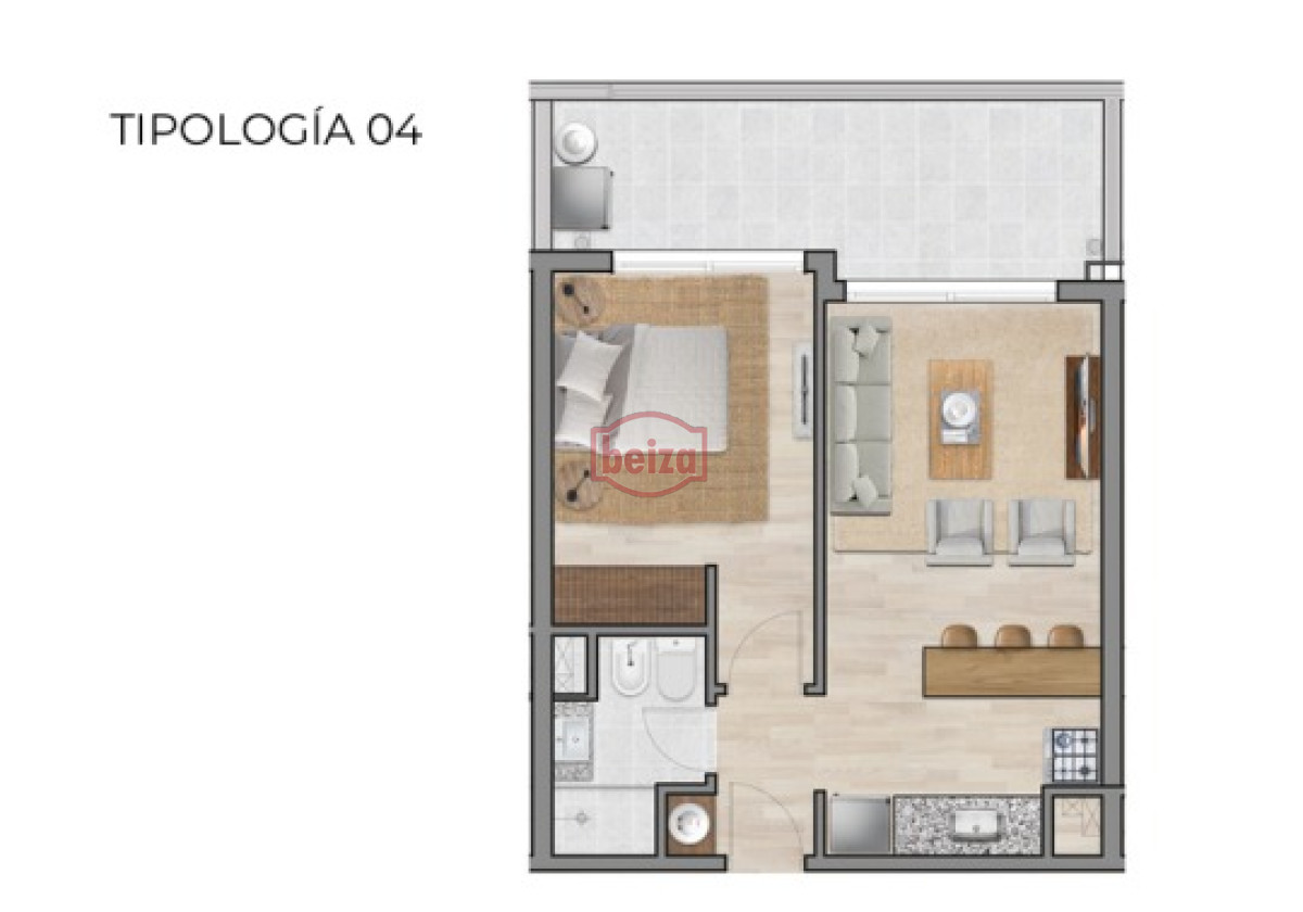 Apartamento en Punta del Este, Mansa - BZA165126A