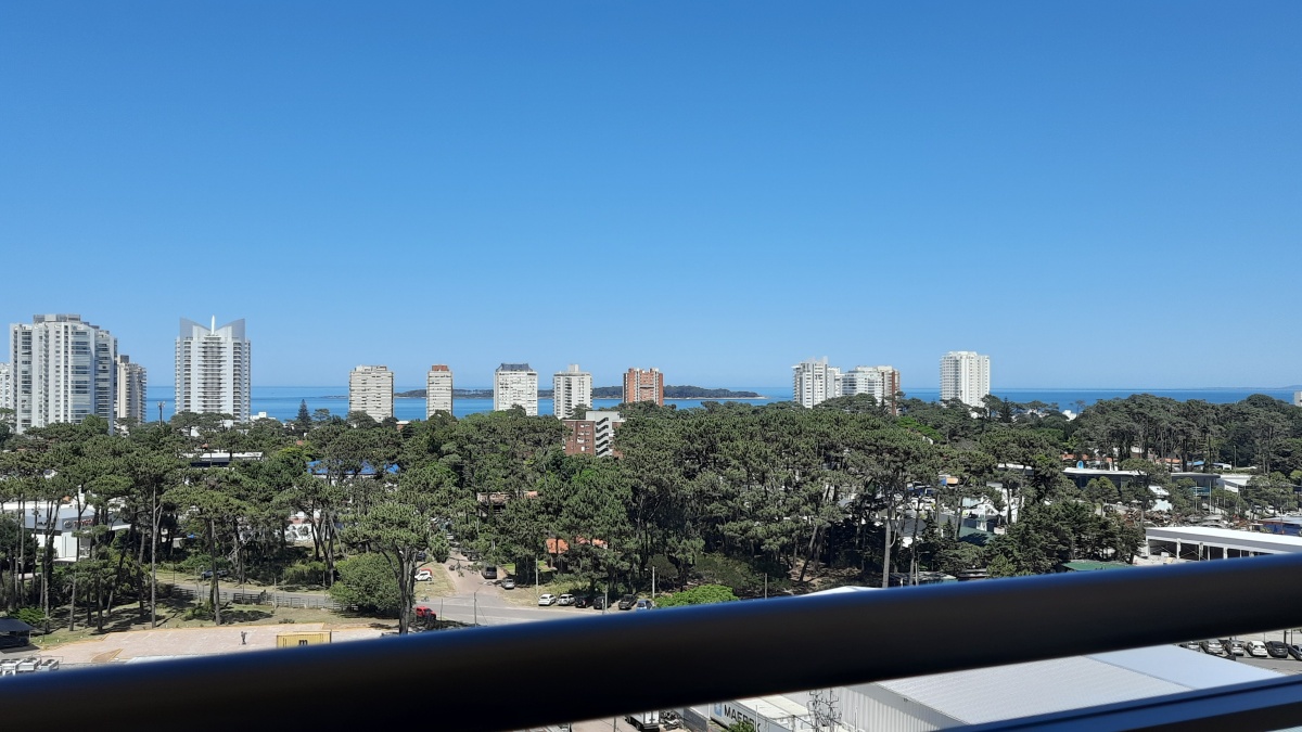  Alquiler anual, monoambiente, piso alto, vista al mar, Punta del Este