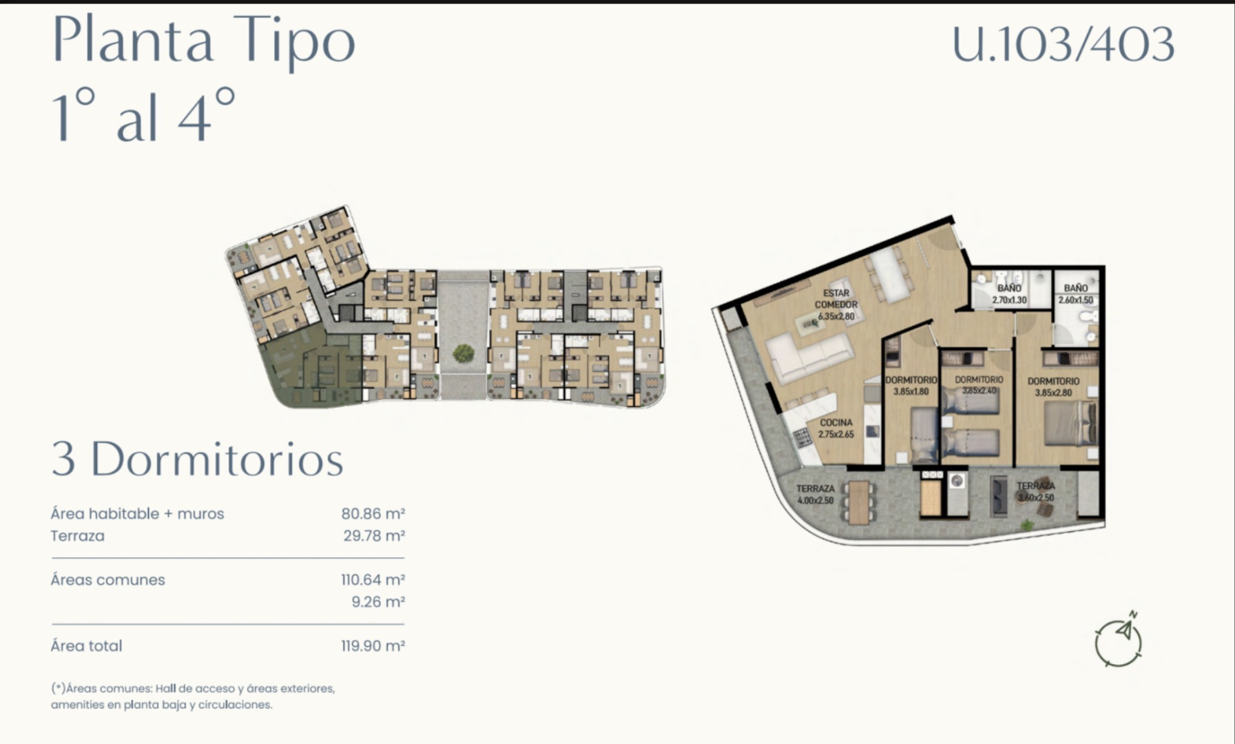  Venta Apartamento 3 dormitorios con terraza y parrillero frente al mar en Parque Carrasco 