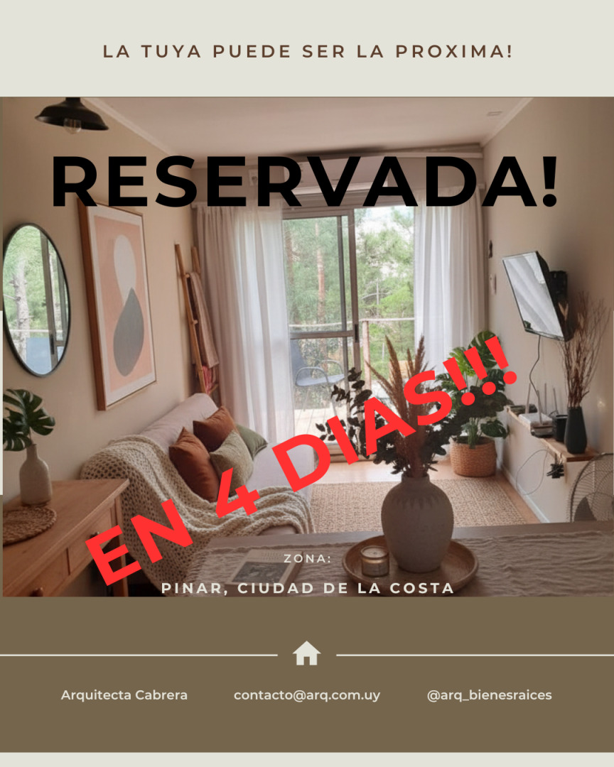  ALQUILER CASA AMUEBLADA- PINAR SUR 1 DORMTORIO