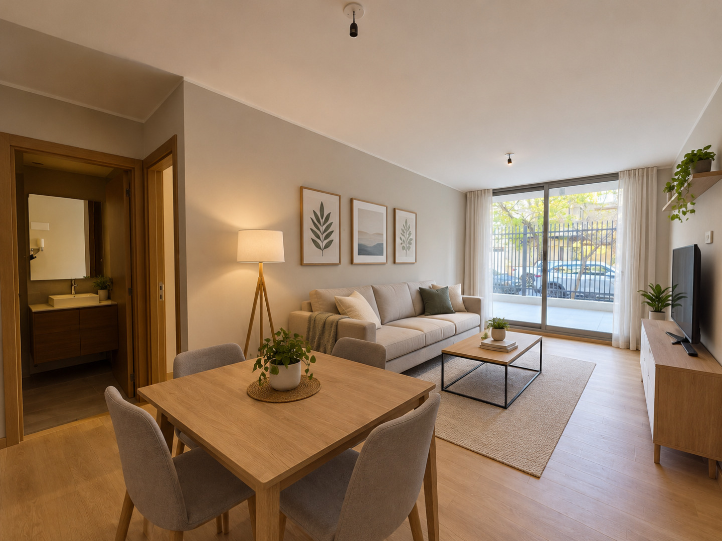  Alquiler Apartamento 1 Dormitorio - Amoblado - Deco Maggiolo - Parque Rodo